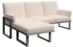 Mesonica Soledo bézs sarokkanapé antracit talppal 205 cm, bal/jobb (MESONICA-SOLEDO-189B-4LR)