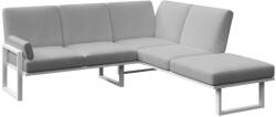 Mesonica Szürke sarokkanapé MESONICA Soledo fehér alappal 216 cm, bal/jobb (MESONICA-SOLEDO-194W-5LR)