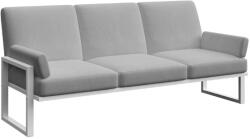 Mesonica Szürke háromüléses kerti kanapé MESONICA Soledo fehér alappal 205 cm (MESONICA-SOLEDO-194W-3)