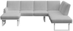 Mesonica Szürke "U" kerti kanapé MESONICA Soledo fehér alappal 281 cm (MESONICA-SOLEDO-194W-7LR)