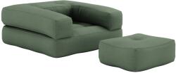 Karup Design Zöld kanapészék Karup Design Kocka lábtartóval (815756090190)