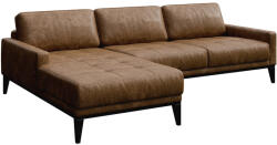 Mesonica Barna vintage bőr sarokkanapé MESONICA Musso Tufted, bal, 248 cm (MESONICA-MUSSO-09B-4L)