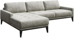 MESONICA Szürke műbőr sarokkanapé MESONICA Musso Tufted, bal, 248 cm (MESONICA-MUSSO-20B-4L)