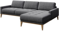 MESONICA Sötétszürke szövet sarokkanapé MESONICA Musso Tufted I, jobb, 248 cm (MESONICA-MUSSO-17B-4R)