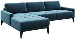 MESONICA Kék bársony sarokkanapé MESONICA Musso Tufted, bal, 248 cm (MESONICA-MUSSO-37B-4L)