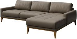 MESONICA Világosbarna bőr sarokkanapé MESONICA Musso Tufted, jobb, 248 cm (MESONICA-MUSSO-115B-4R)