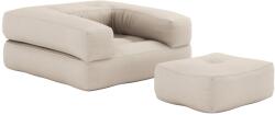 Karup Design Bézs színű kanapészék Karup Design Kocka lábtartóval (815747090190)