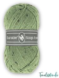 DURABLE Soqs Tweed 424 Saxon Green - zöld gyapjú zoknifonal