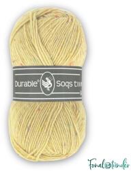 DURABLE Soqs Tweed 409 Bleached Sand - sárga gyapjú zoknifonal