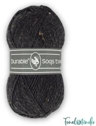 DURABLE Soqs Tweed 412 Phantom - fekete gyapjú zoknifonal