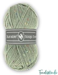 DURABLE Soqs Tweed 402 Seagrass - fakó zöld gyapjú zoknifonal