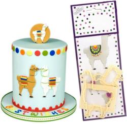 Műanyag láma fondant kiszúró, 2 db-os szett