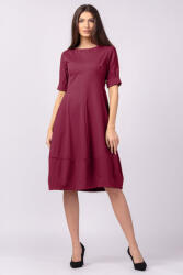 SHOPIKA Rochie lalea cambrata din jerseu punto milano, bordo Talie unica