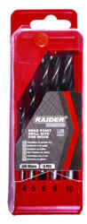Raider csigafúró készlet fához 4-10mm (5db-os) (6113648)
