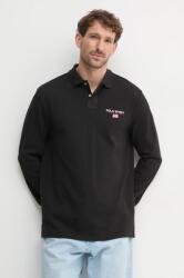 Ralph Lauren pamut hosszúujjú fekete, sima, 710961618 - fekete XL