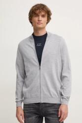 HUGO BOSS gyapjú kardigán szürke - szürke M - answear - 86 990 Ft