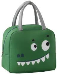 Flippy Geanta Frigorifica, Flippy, cu Desene Animat, Portabila pentru Copii, de Pranz, din Panza Oxford, 22x14x19 cm, Model Crocodil, Verde (TEO-131603)