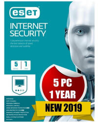 ESET Internet Security 5 eszköz / 1 év elektronikus licenc (EIS-N2A5-V13M)