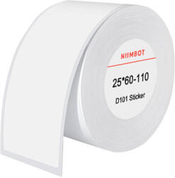 Niimbot hőpapír címkék 25x60 mm, 110 db (Fehér)