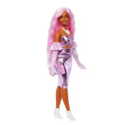 Mattel Barbie, Deluxe Style, rochie metalica, papusa Papusa Barbie