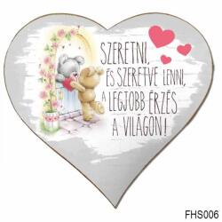 Neves Ajándék Szeretni és szeretve lenni Szív Hűtőmágnes - Valentin Nap (FHS006)
