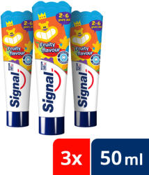 Signal Kids gyermekfogkrém, gyümölcsös ízű (3x75 ml) + AJÁNDÉK kulacs