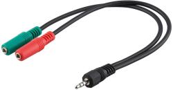 PremiumCord Adaptor PremiumCord 4pin 3.5mm-2x stereo 3.5mm M/2xF (kjr-33)