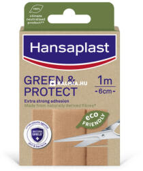Hansaplast Green & Protect öko-barát sebtapasz vágható 1m x 6 cm