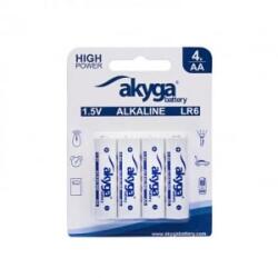 Akyga LR6, 1.5V, 3050mAh, AA alkáli elem 4db (AKY2068) (AKY2068) - aqua