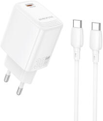 BOROFONE fali töltő BN28 Fuente - Type C - PD 30W Type C - Type C kábellel fehér