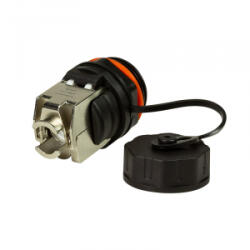 LogiLink Cat. 6A ipari válaszfalas Keystone Jack RJ45 STP (NP0085) - aqua