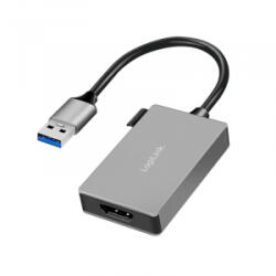 LogiLink USB 3.0 adapter, USB-A/M HDMI-A/F, 1080p, szürke, 0, 15 m (UA0233A) (UA0233A)