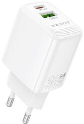 BOROFONE fali töltő BN29 Fuente - USB + Type C - QC 3.0 PD 30W fehér