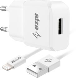 AlzaPower Smart Charger 2.1 A fehér + Core Lightning MFi (C189) 1 m, fehér (APW-CC110-CBMFI18911W)