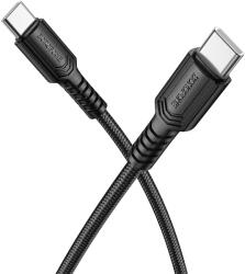 BOROFONE Kábel BX116 Certain - Type C to Type C - PD 60W 3A 1 méter fekete