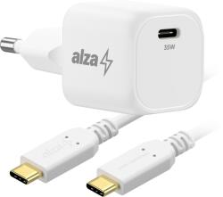 AlzaPower G320C Fast Charge 35 W fehér + Core USB-C 2.0, 60 W, 1 m, fehér (APW-CCG320C-CBTC1010W)