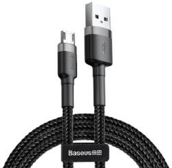 Baseus CAFULE adatkábel (USB - microUSB, 2.4A, gyorstöltő 3.0, 50cm, törésgátló) SZÜRKE/FEKETE