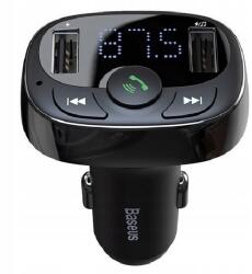 Baseus bluetooth FM transmitter autós töltő 2 USB+microSD aljzat (12W, gyorstöltő) FEKETE - notebook