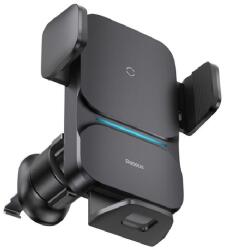 Baseus WISDOM autós tartó (szellőzőre, automata, 15W, wireless, 4.7-7.5 méret) FEKETE