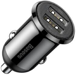 Baseus GRAIN PRO autós töltő 2 USB aljzat (24W, gyorstöltő) FEKETE - notebook