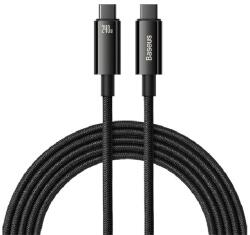 Baseus TUNGSTEN GOLD adatkábel (Type-C - Type-C, 240W, PD gyorstöltő, 100cm, törésgátló) FEKETE