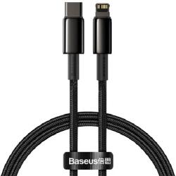 Baseus adatkábel (Type-C - lightning, 20W, PD gyorstöltő, 100cm, törésgátló) FEKETE