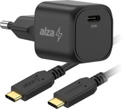 AlzaPower G320C Fast Charge 35 W fekete + Core USB-C 2.0 60 W, 1 m, fekete (APW-CCG320C-CBTC1010B)