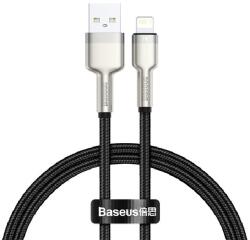 Baseus CAFULE adatkábel (USB - lightning, 2.4A, PD gyorstöltő, 25cm, cipőfűző) FEKETE