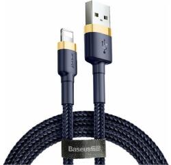 Baseus CAFULE adatkábel (USB - lightning, 2.4A, gyorstöltő, 100cm, cipőfűző) SÖTÉTKÉK