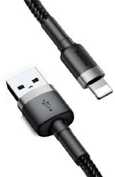 Baseus CAFULE adatkábel (USB - lightning, 2.4A, gyorstöltő 3.0, 50cm, cipőfűző) FEKETE