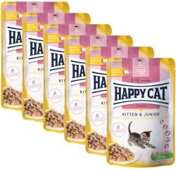 Happy Cat Happy Cat Pliculeț Kitten & Junior Land Geflügel 6 x 85 g