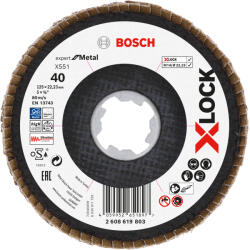 Bosch X-LOCK X551 Expert for Metal legyezőtárcsák, hajlított változat, kis méretű sarokcsiszolókhoz X-LOCK X551 legyezőtárcsa, Expert for Metal (2608619803)