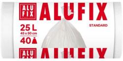 Alufix Saci de gunoi Alufix 25 ℓ, 40 buc 10 mic, HDPE 50x45cm, albi, HDPE