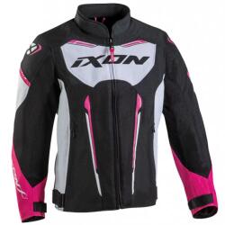 IXON Striker Air gyerek motorkerékpár kabát fekete-fehér-rózsaszín - motozem - 50 780 Ft